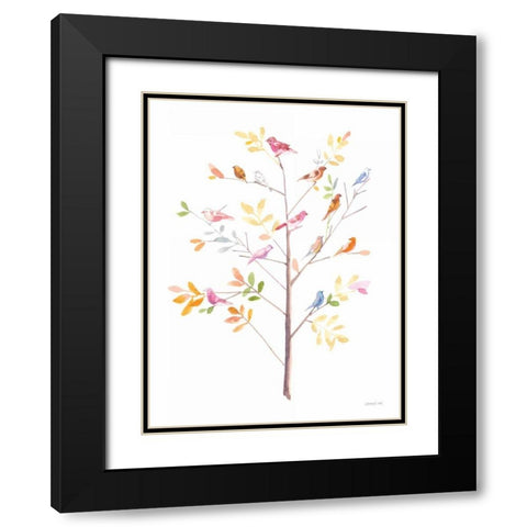 Flight Friends VI Black Modern Wood Framed Art Print with Double Matting by Nai, Danhui