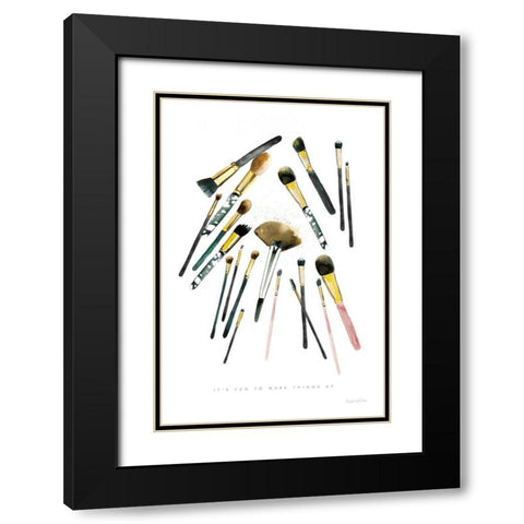 Make it Up II Black Modern Wood Framed Art Print with Double Matting by Charro, Mercedes Lopez