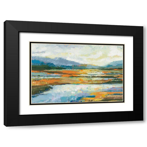 Fall Marsh Black Modern Wood Framed Art Print with Double Matting by Vertentes, Jeanette