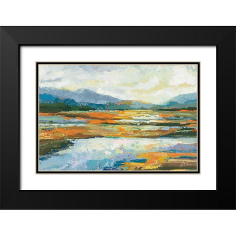 Fall Marsh Black Modern Wood Framed Art Print with Double Matting by Vertentes, Jeanette