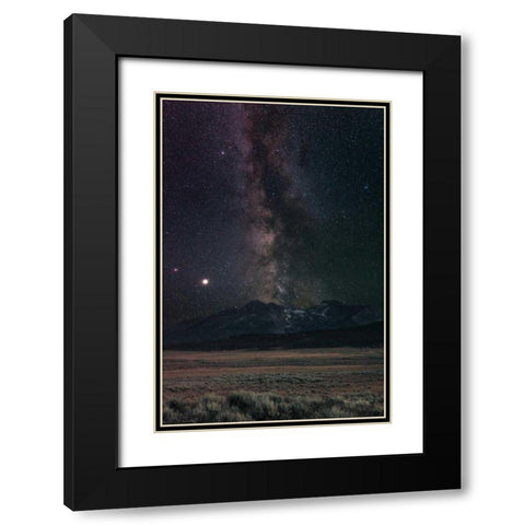 Milky Way in Sawtooth Mountains Black Modern Wood Framed Art Print with Double Matting by Majchrowicz, Alan