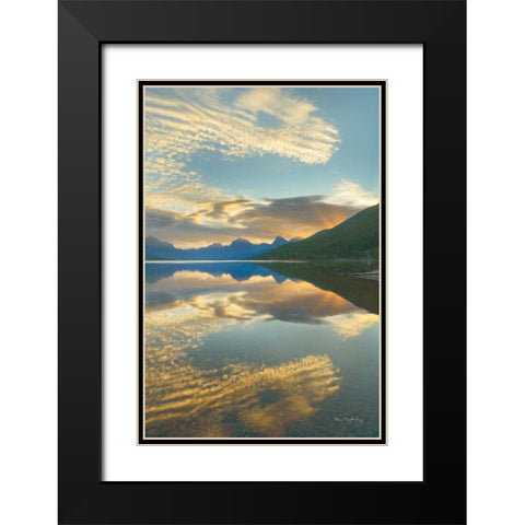 Montana Sunrise Black Modern Wood Framed Art Print with Double Matting by Majchrowicz, Alan