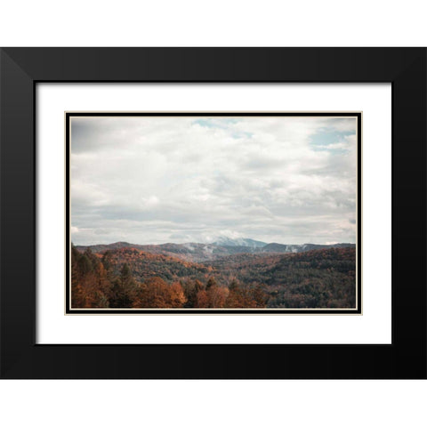 Autumn Hills I Black Modern Wood Framed Art Print with Double Matting by Marshall, Laura