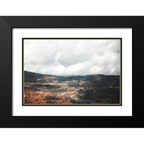 Autumn Hills II Black Modern Wood Framed Art Print with Double Matting by Marshall, Laura