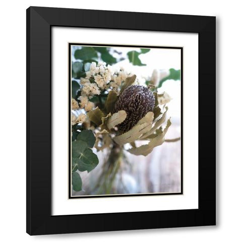 Eucalyptus Arrangement Detail II Black Modern Wood Framed Art Print with Double Matting by Catterall, Elise