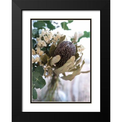 Eucalyptus Arrangement Detail II Black Modern Wood Framed Art Print with Double Matting by Catterall, Elise