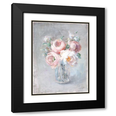 Light Summer Blooms II Black Modern Wood Framed Art Print with Double Matting by Nai, Danhui