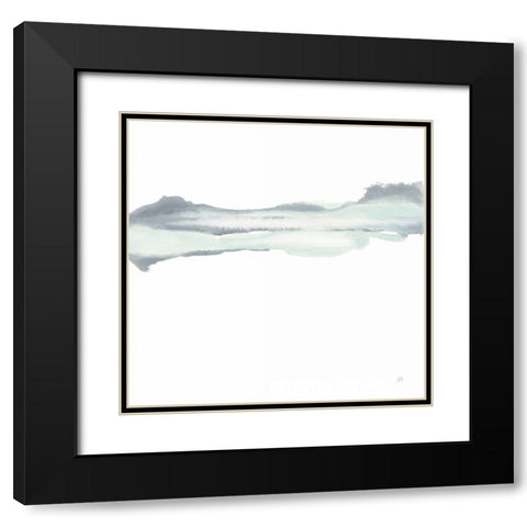 Mint Slate II Black Modern Wood Framed Art Print with Double Matting by Paschke, Chris