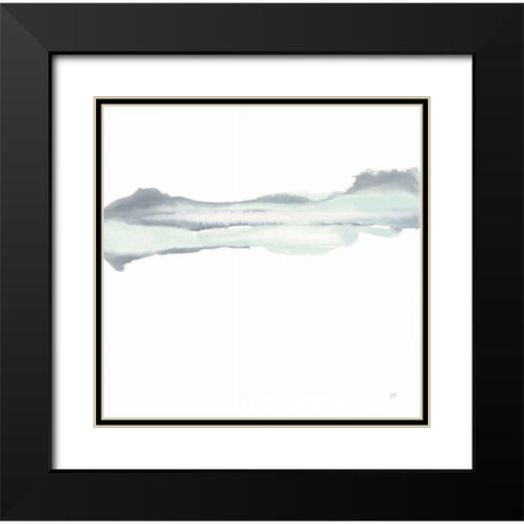 Mint Slate II Black Modern Wood Framed Art Print with Double Matting by Paschke, Chris