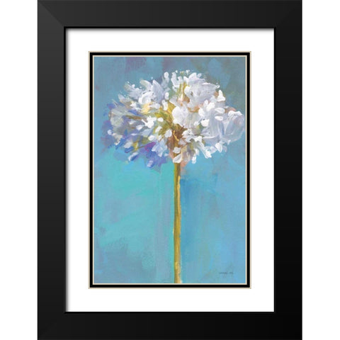 Modern Floral III Black Modern Wood Framed Art Print with Double Matting by Nai, Danhui