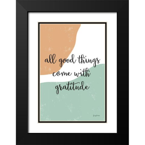 All Good Things Black Modern Wood Framed Art Print with Double Matting by Thorns, Becky