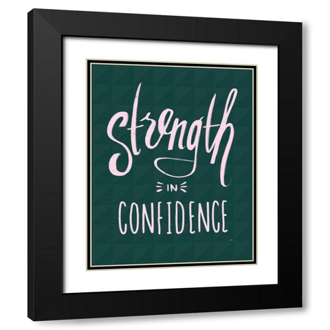 Strength I Black Modern Wood Framed Art Print with Double Matting by York, Leah