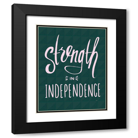 Strength II Black Modern Wood Framed Art Print with Double Matting by York, Leah