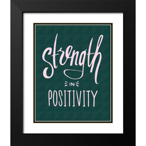 Strength III Black Modern Wood Framed Art Print with Double Matting by York, Leah