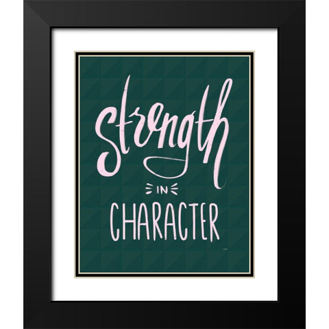Strength IV Black Modern Wood Framed Art Print with Double Matting by York, Leah