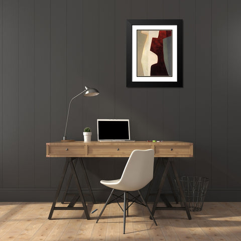 Canyon III Black Modern Wood Framed Art Print with Double Matting by Davies, Jane
