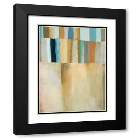 Coastal Stripes I Black Modern Wood Framed Art Print with Double Matting by Davies, Jane