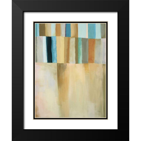 Coastal Stripes I Black Modern Wood Framed Art Print with Double Matting by Davies, Jane