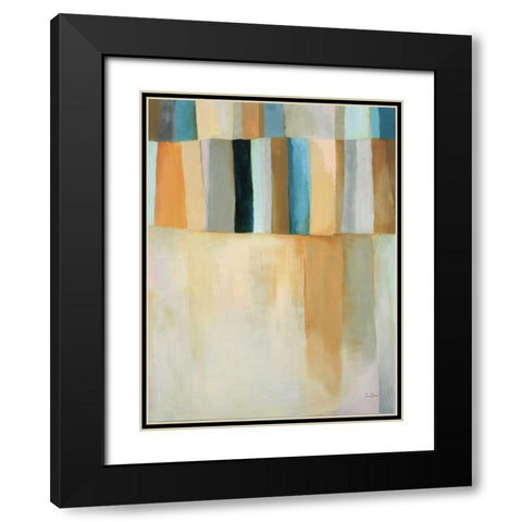 Coastal Stripes II Black Modern Wood Framed Art Print with Double Matting by Davies, Jane