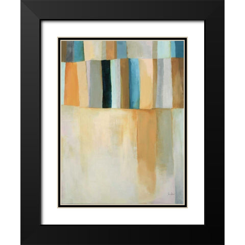 Coastal Stripes II Black Modern Wood Framed Art Print with Double Matting by Davies, Jane