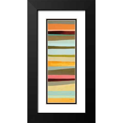 Sonoran Stripes II Black Modern Wood Framed Art Print with Double Matting by Davies, Jane
