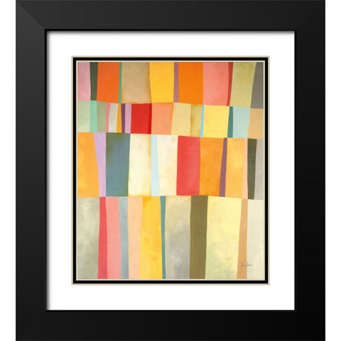 Sunshine Stripes I Black Modern Wood Framed Art Print with Double Matting by Davies, Jane