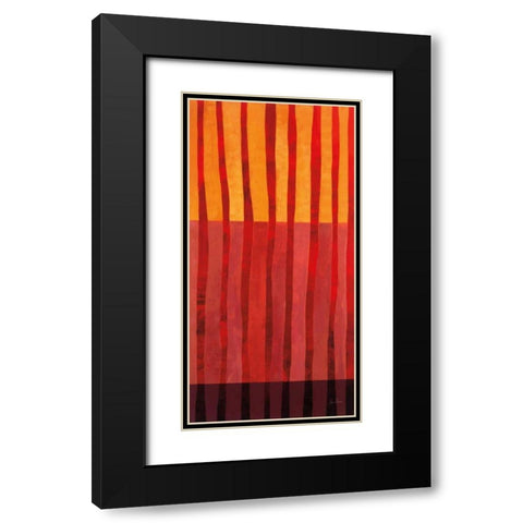 Textured Stripes II Black Modern Wood Framed Art Print with Double Matting by Davies, Jane