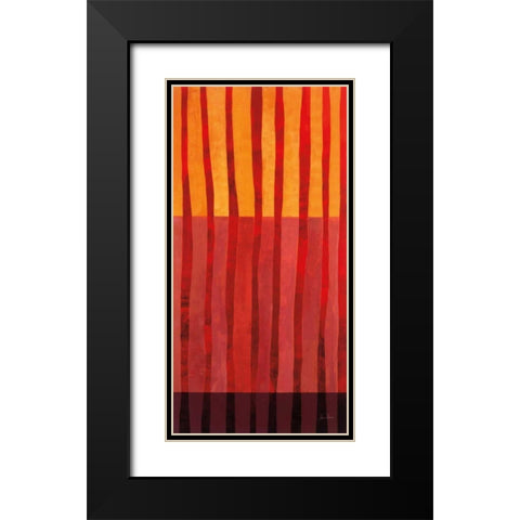 Textured Stripes II Black Modern Wood Framed Art Print with Double Matting by Davies, Jane