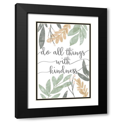 Sage Sayings IV Neutral Black Modern Wood Framed Art Print with Double Matting by Thorns, Becky