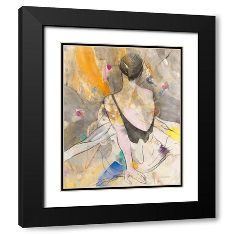 Ballerina II Black Modern Wood Framed Art Print with Double Matting by Hristova, Albena