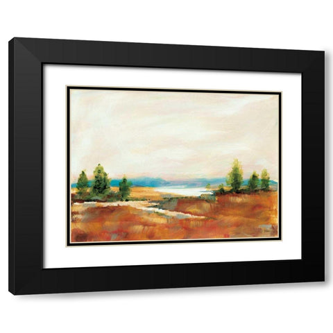 Amity Pond Black Modern Wood Framed Art Print with Double Matting by Schlabach, Sue