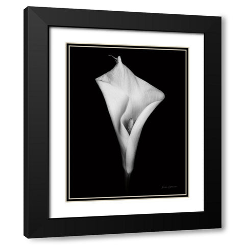 Elegant Calla I Black Modern Wood Framed Art Print with Double Matting by Catterall, Elise