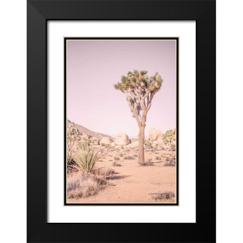 Joshua Tree III Blush Black Modern Wood Framed Art Print with Double Matting by Urquhart, Elizabeth