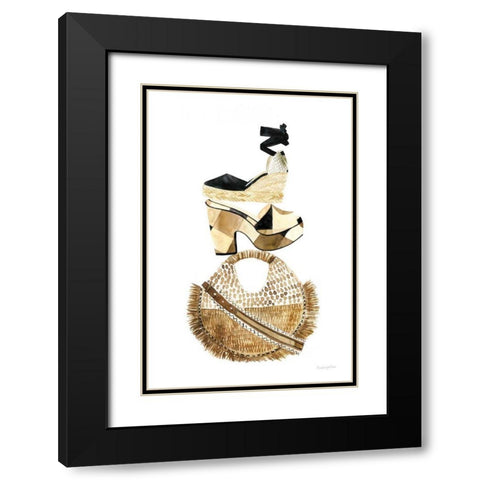 Beach Glam II Black Modern Wood Framed Art Print with Double Matting by Charro, Mercedes Lopez
