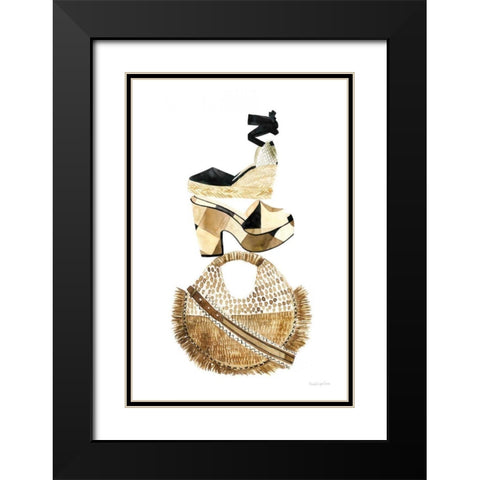 Beach Glam II Black Modern Wood Framed Art Print with Double Matting by Charro, Mercedes Lopez