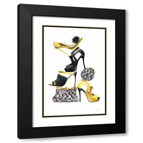 Glitz and Glam I Black Modern Wood Framed Art Print with Double Matting by Charro, Mercedes Lopez
