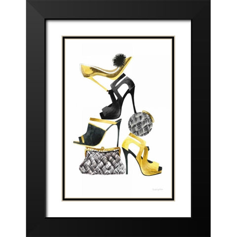 Glitz and Glam I Black Modern Wood Framed Art Print with Double Matting by Charro, Mercedes Lopez