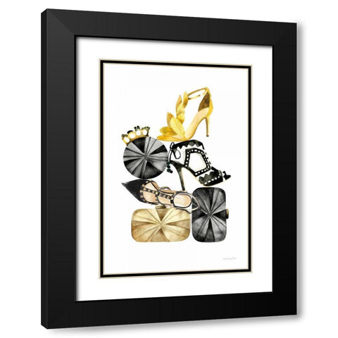 Glitz and Glam II Black Modern Wood Framed Art Print with Double Matting by Charro, Mercedes Lopez