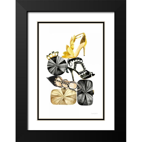 Glitz and Glam II Black Modern Wood Framed Art Print with Double Matting by Charro, Mercedes Lopez