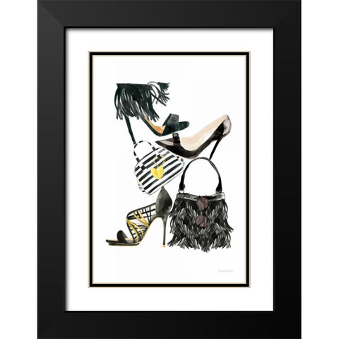 Glitz and Glam IV Black Modern Wood Framed Art Print with Double Matting by Charro, Mercedes Lopez