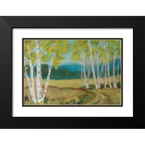 Birch Road Black Modern Wood Framed Art Print with Double Matting by Schlabach, Sue