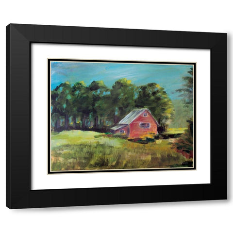 Buds Barn Black Modern Wood Framed Art Print with Double Matting by Schlabach, Sue