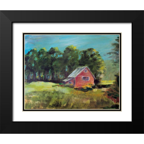 Buds Barn Black Modern Wood Framed Art Print with Double Matting by Schlabach, Sue