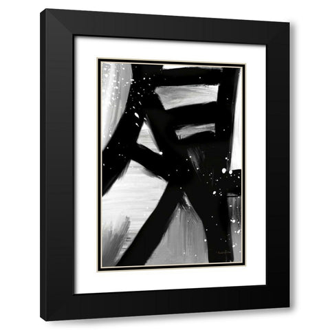 Winter in Paris I Black Modern Wood Framed Art Print with Double Matting by Charro, Mercedes Lopez