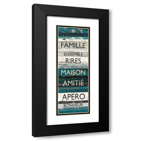 Blue Zephyr Quote III Black Modern Wood Framed Art Print with Double Matting by Schick, Mike