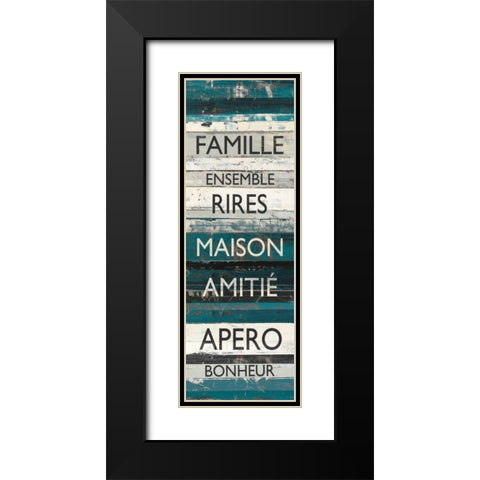 Blue Zephyr Quote III Black Modern Wood Framed Art Print with Double Matting by Schick, Mike