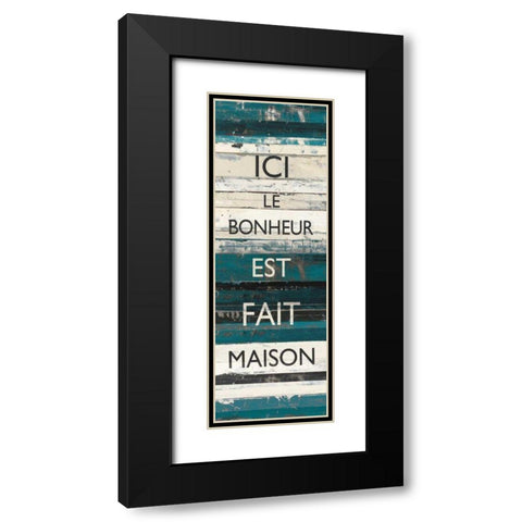 Blue Zephyr Quote IV Black Modern Wood Framed Art Print with Double Matting by Schick, Mike