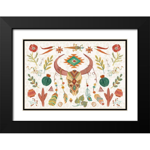 Southwest Vibes I No Words Black Modern Wood Framed Art Print with Double Matting by Zaman, Farida