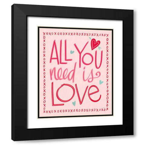 Love is Kind III Black Modern Wood Framed Art Print with Double Matting by Tavoletti, Anne