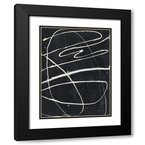 Fortitude II Black Modern Wood Framed Art Print with Double Matting by Hristova, Albena